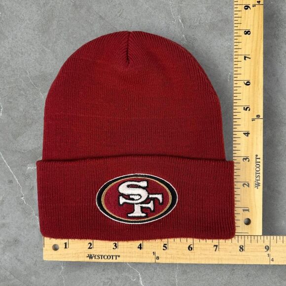 Vintage Y2K San Francisco 49ers Beanie Cap With Patch Logo SF - Picture 3 of 4